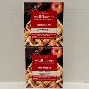 Bath & Body NEW (4) Warm Apple Pie Wallflower 2-Pack Refills